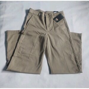 Dickies Womens Twill Wide Leg Pant High Rise  Rinsed Desert Sand  FP517  Sz 27